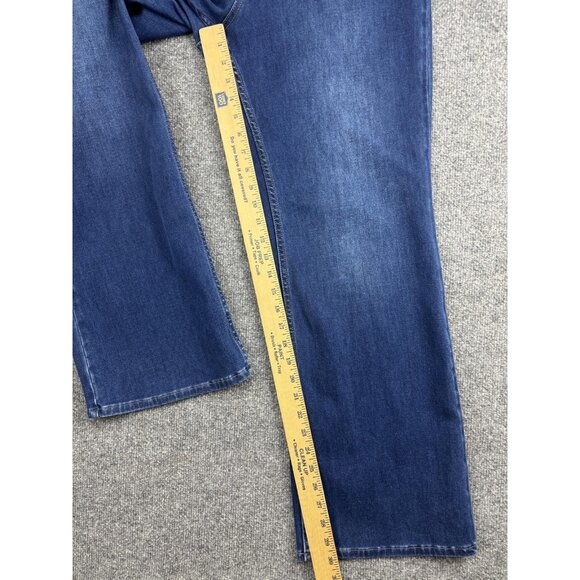 Soft Surroundings Jeans Womens XL Blue Pull On Stretch Straight Leg Pants - Picture 5 of 8